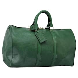 Louis Vuitton-LOUIS VUITTON Epi Keepall 45 Boston Bag Green M42974 LV Auth ki5637-Green
