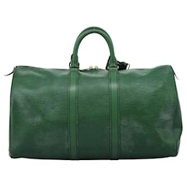 Louis Vuitton-LOUIS VUITTON Epi Keepall 45 Boston Bag Green M42974 LV Auth ki5637-Green
