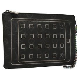 LOUIS VUITTON Monogram Eclipse Fragment iPhone-Hülle M64449 LV Auth KD362 Monogramm