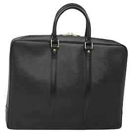 Louis Vuitton-LOUIS VUITTON Epi Porte Documents Voyage Business Bag Black M54472 Auth ep8479-Black