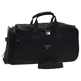 Prada-PRADA Travel Carry Case Suitcase Nylon Black Auth 108274-Black