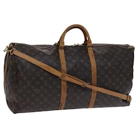 Louis Vuitton-LOUIS VUITTON Monogram Keepall Bandouliere 60 Boston Bag M41412 LV Auth BD1185-Monogram