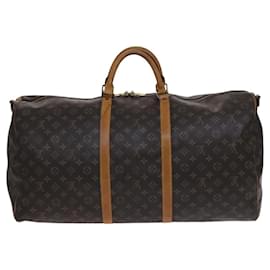 Louis Vuitton-LOUIS VUITTON Monogram Keepall Bandouliere 60 Boston Bag M41412 LV Auth BD1185-Monogram