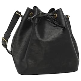 Louis Vuitton-LOUIS VUITTON Epi Petit Noe Shoulder Bag Black M44102 LV Auth KD480-Black