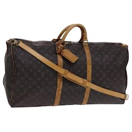 Louis Vuitton-LOUIS VUITTON Monogram Keepall Bandouliere 60 Boston Bag M41412 LV Auth 116654-Monogram