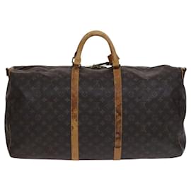 Louis Vuitton-LOUIS VUITTON Monogram Keepall Bandouliere 60 Boston Bag M41412 LV Auth 116654-Monogram