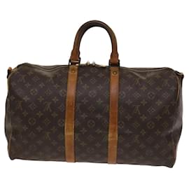 Louis Vuitton-LOUIS VUITTON Monogram Keepall Bandouliere 45 Boston Bag M41418 LV Auth BD1227-Monogram