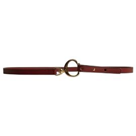 Leather Chloé Logo Belt Brown