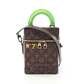 Louis Vuitton-Louis Vuitton Vertical Box Trunk Monogram Handbag-Brown,Green