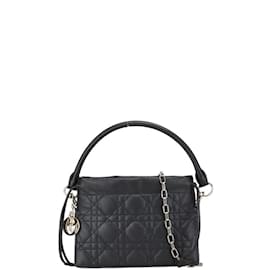 Christian Dior-Christian Dior Cannage Lady Handbag-Black