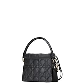 Christian Dior-Christian Dior Cannage Lady Handbag-Black