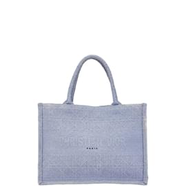 Christian Dior-Christian Dior Cannage Book Tote Medium Handbag-Blue