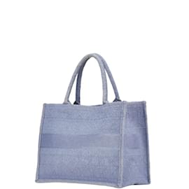 Christian Dior-Christian Dior Cannage Book Tote Medium Handbag-Blue