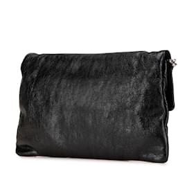Balenciaga-Balenciaga The Giant Envelope Clutch Bag-Black