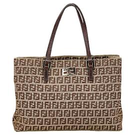 Fendi-Fendi Zucchino Handbag-Brown