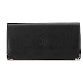 Cartier-Cartier Must Line Long Wallet in Black Leather-Black