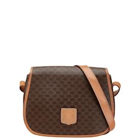 Céline-Celine Macadam Shoulder Bag-Brown