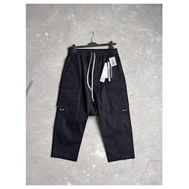 Rick Owens-Rick Owens Lido 24 Cargo Cropped Pants-Black