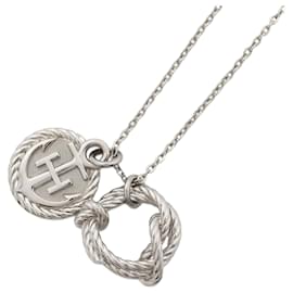 Hermès-Hermes Kara Silver Necklace-Silvery