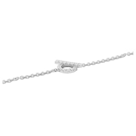 Hermès-Hermes 18K White Gold Diamond Charm Bracelet-Other