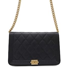 Chanel-Chanel Boy Matelasse Chain Wallet-Black