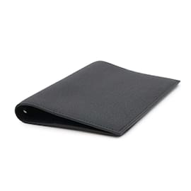 Hermès-Hermes Agenda Planner Cover in Black Chevre Mysore Leather-Black