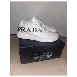 Prada-Baskets Prada Nylon-Blanc