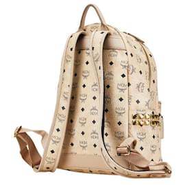 MCM-MCM Visetos Glam Studs Backpack-Beige
