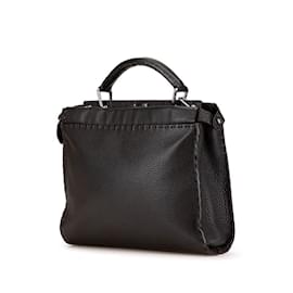 Fendi-Fendi Selleria Peekaboo Fit Mini Key Handbag-Brown