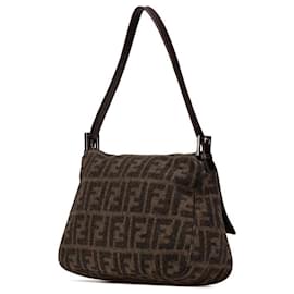 Fendi-Fendi Zucca Mamma Bucket Bag-Brown,Khaki
