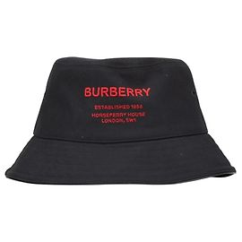 Burberry Bucket Hat Black Red