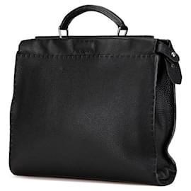 Fendi-Fendi Peekaboo Fit Selleria Handbag-Black