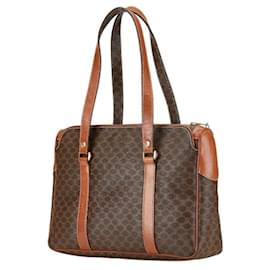 Céline-Celine Macadam Handbag Tote Bag-Brown