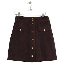 Claudie Pierlot Mini saia de camurça marrom Marrom