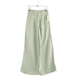 Mother-Wide cotton pants-Green