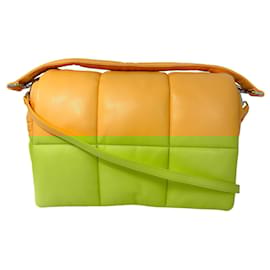 Autre Marque-Stand Studio Peach Honey Faux Leather Grained Wanda Clutch Bag II-Orange
