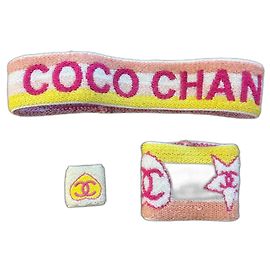 Conjunto de faixa e pulseira Chanel Multicor