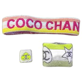 Chanel-Chanel headband and bracelet set-Multiple colors