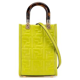 Fendi-Fendi Zucca Sunshine Shopper Small Handbag-Green