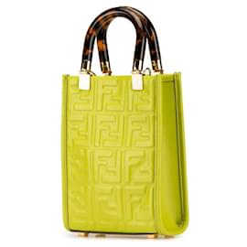 Fendi-Fendi Zucca Sunshine Shopper Small Handbag-Green