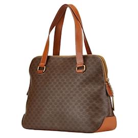 Céline-Celine Macadam Handbag Shoulder Bag-Brown