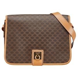 Céline-Celine Macadam Shoulder Bag-Brown