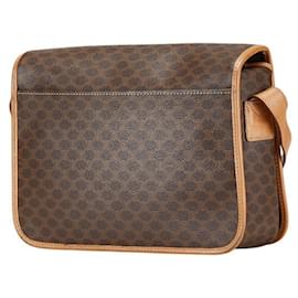 Céline-Celine Macadam Shoulder Bag-Brown