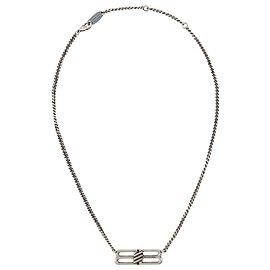 Collana BB Icon - Balenciaga - Ottone - Argento Antico Argento Metallico