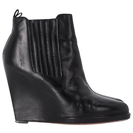 Bottines à talons Givenchy en cuir noir Noir