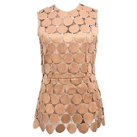 Top Marni com recortes em algodão bege Marrom Vermelho