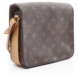 Louis Vuitton-Louis Vuitton Monogram Cartouchiere MM Shoulder Bag M51253-Brown