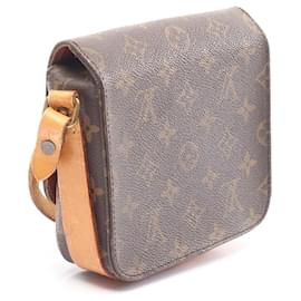 Louis Vuitton-Louis Vuitton Monogram Cartouchiere PM Shoulder Bag M51254-Brown