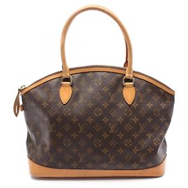 Borsa Tote Orizzontale Monogram Lockit Louis Vuitton M40104 Marrone