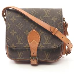 Louis Vuitton-Louis Vuitton Monogram Cartouchiere PM Shoulder Bag M51254-Brown